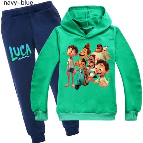 Kids Autumn girls Boy Clothes cute luca Sets Long Sleeve Hoodies+Pants Teens Sweatshirt Sweater Suits Children Clothing Set