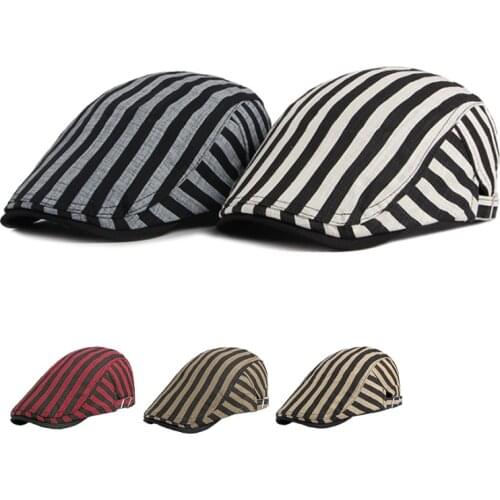 Men Seasons Retro Berets Cap Women Casual Splicing Color Sun Hat Newsboy Detective Waiter Chef Restaurant Worker Painter Gorra