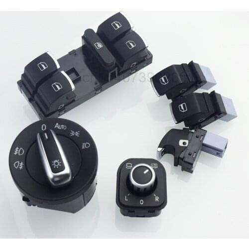 For Volkswagen Golf Jeta MK5 MK6 GTI Passat B6 B7 CC Touran Tiger Chrome Auto Headlight Switch Fog Lamp Headlight Knob5ND941431B