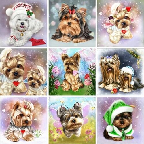Evershine Diamond Painting Dog Full Square Drill Cross Stitch Mosaic Embroidery Animals Rhinestone Pictures Kids Room Decoration