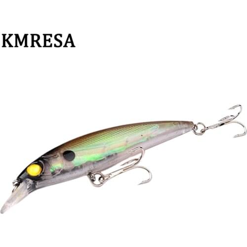 KMRESA 1pcs Floating Minnow 11cm 13.4g Fishing Lure Laser Hard Artificial Bait 3D Eyes Fishing Wobblers Crankbait