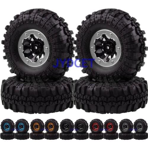 4P 1.9" Wheel Hub Rims 110MM Tires Tyre Super Swamper Rocks RC 1/10 Rock Crawler HSP Axial SCX10 II Tamiya CC01 TRX4