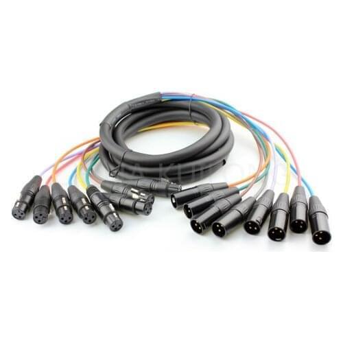 KUILONG multicore cable 8 Channel XLR PA Pro Audio Stage Snake Patch Cable 5m