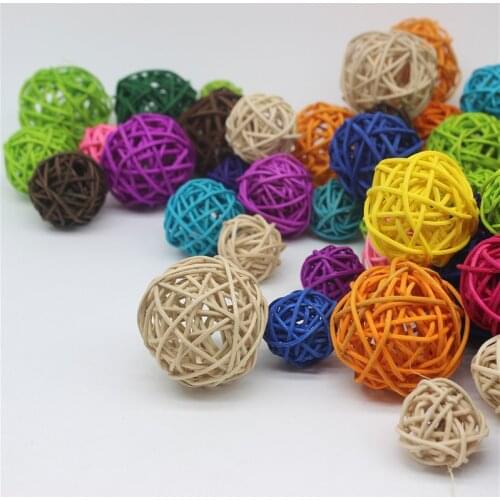 Hot Sale 25pcs/lot 3cm Birthday Party Decor Wedding Decoration Rattan Ball,Christmas Decor Home Ornament Home Decoration