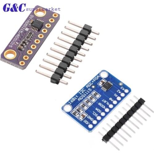12/16 Bit I2C 4 CH ADS1115 / ADS1015 Module ADC Development Board Purple For Arduino