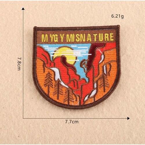 Nature Outdoor Iron On Embroidered Clothes Patches For Clothing Stickers Garment Wholesale