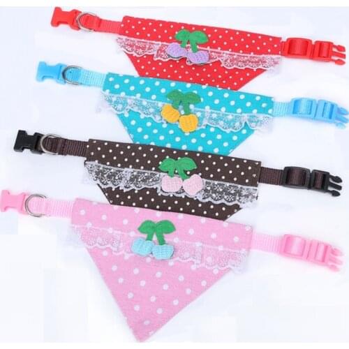 New cute cartoon pet cat and dog scarf durable pet dog triangle towel pet products saliva towel