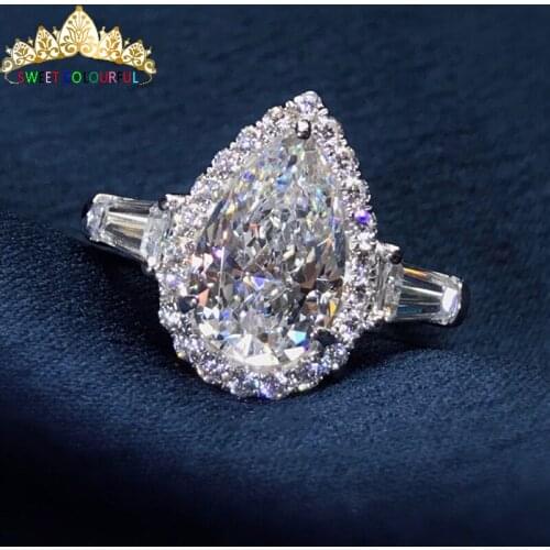 18K Gold 2ct D color VVS1 Moissanite Diamond Ring Wedding ring With national certificate H1-13