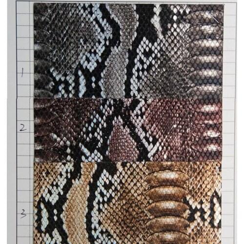 Wholesale artificial leather PU leather serpentinite snake printed leather fabric material
