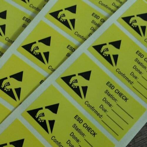 30PCS Waterproof PVC Caution Not To Be Handled By Unauthorised Personnel Sticker Warning Signs Supplies