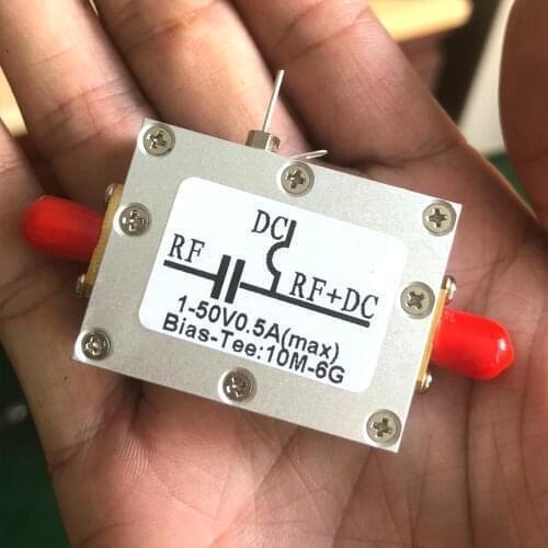 RF Biaser Bias Tee 10-6GHz DC blocker Coaxial feed +case FOR HAM radio RTL SDR LNA Low Noise Amplifier BiasTee Laser drive