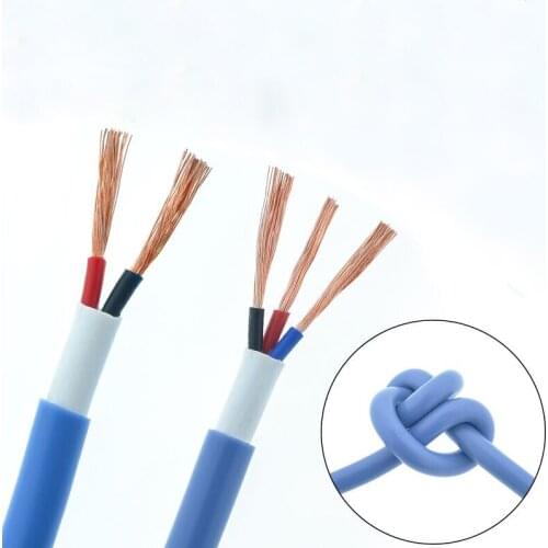 RVV Copper Wire 2 Core 3 Core Meter Wire Waterproof Soft Cable Line 1 / 1.5 /2.5mm Sheathed Power Cord