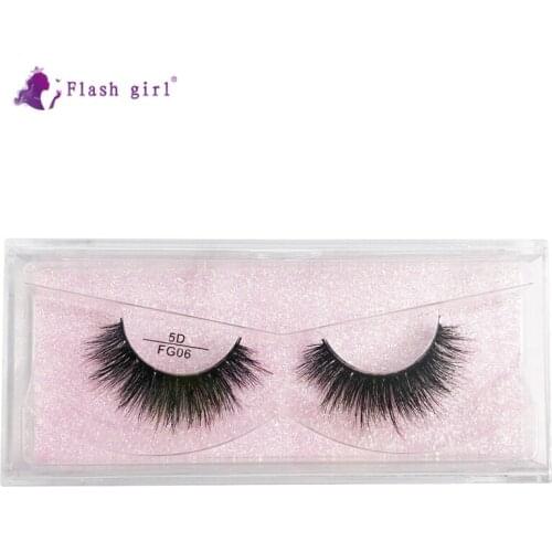 Most Popular 5D Mink False Eyelashes Natural Volume Thick Handmade Fake Eyelash Makeup Wispy Eye Lashes For Beauty FG06
