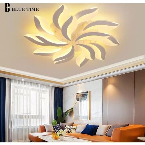 LED Chandelier For Living Room Bedroom Dining Room Kitchen Home Indoor Lighting Decor Lamp Ceiling Chandeliers Light White Black