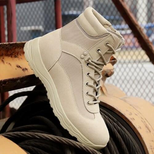 Outdoor Combat Ultralight Breathable Shoes Spring Autumn Training Hunting Climbing Wearproof Desert Walking Tactical Army Boots