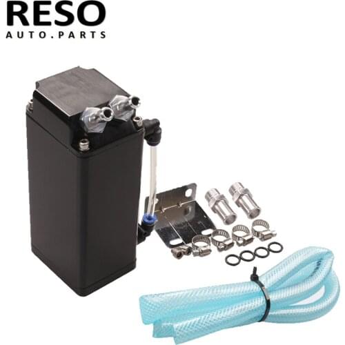 Universal Engine Square Shape Oil Catch Can Oil Tank Reservoir Kit