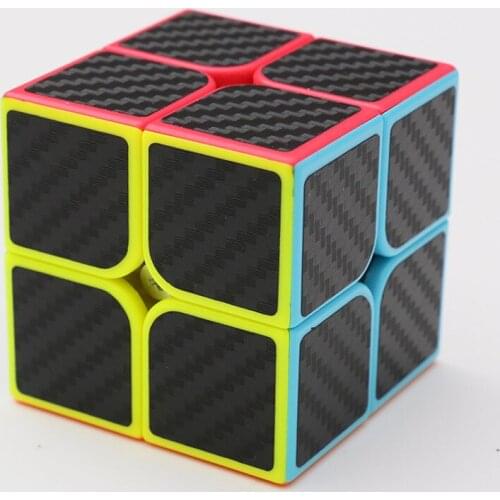ZCUBE 2x2x2 Carbon Fiber Sticker Magic Cube2x2 Speed Cubo Magico Square Puzzle Gifts Educational Toys for Children