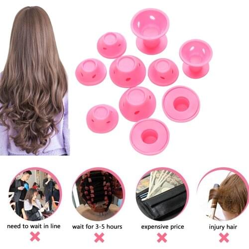 10/20/30pcs Magic Hair Care Rollers for Curlers Sleeping No Heat Soft Rubber Silicone Hair Curler Twist Hair Styling DIY Tool