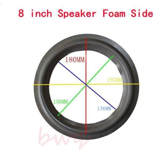 2 pcs 8 inch Speaker Foam Side bass loudspeaker repairable part Fold the rim circle