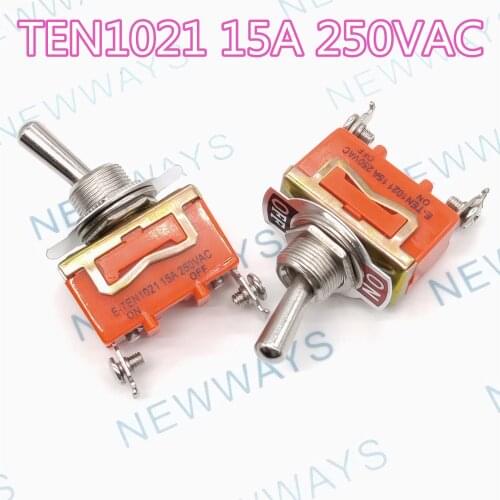 10Pcs/Lot E-Ten1021 2-Pin Spst 2 Terminal G109 On-Off 15A 250V Toggle Switch Good Quality