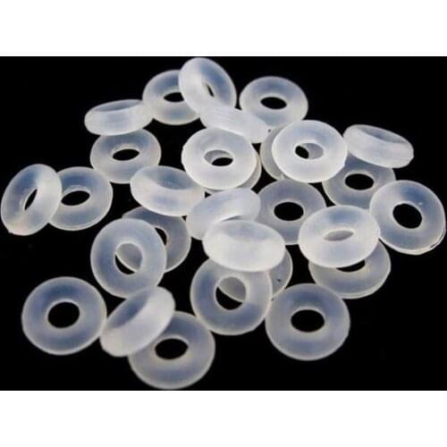 10pcs/lot soft silicone rubber rings charms fit original bracelet 3mm snake chain Non-slip Transparent Positioning ring