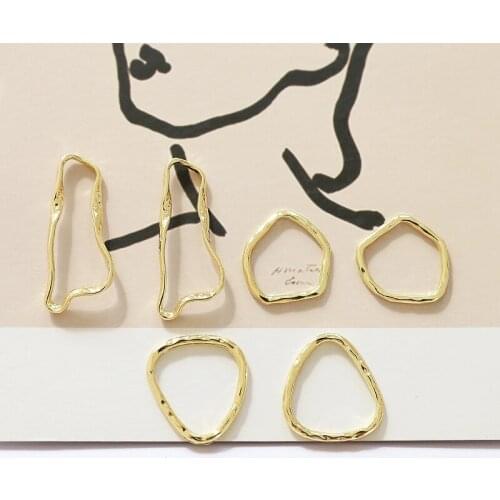 10pcs Fashion hollow irregular geometry Earrings Fresh Trends Sweet Girl pendant diy jewelry earrings accessories materials