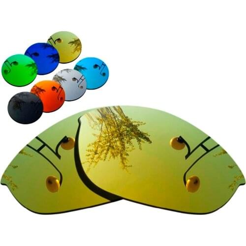 100% Precisely Cut Polarized Replacement Lenses for Half Jacket Sunglasses Yellow Mirrored Coating Color- Choices