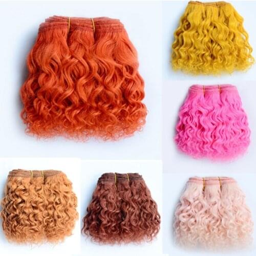 15*500cm Wig diy material wool hair row BJD doll row wool sd doll wig material for Dolls Wigs Accessories Russian DIY Doll hair