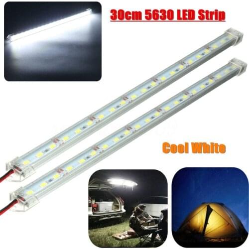 2Pcs/lots 30cm 12V Clear White 21LED 5630 SMD Car Bar Cabinet Interior Strip Light