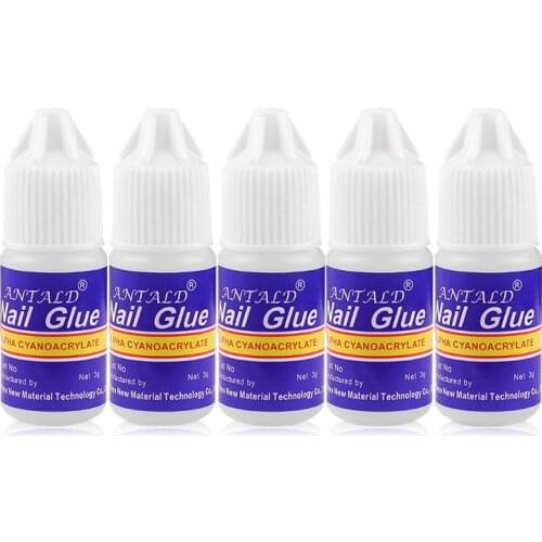 5pc/lot 3g Beauty Nail Glue Professional Nail Art Glue False Art Decorate Tips Acrylic Glue Nail Accessories for Rhinestones