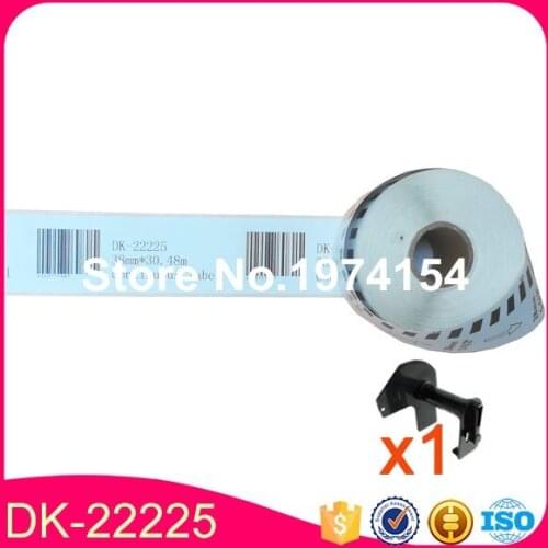 6 Rolls Brother DK-22225 Compatible Etiketten 38x30.48M Continuous Label for QL570 DK-2225 Thermal Sticker