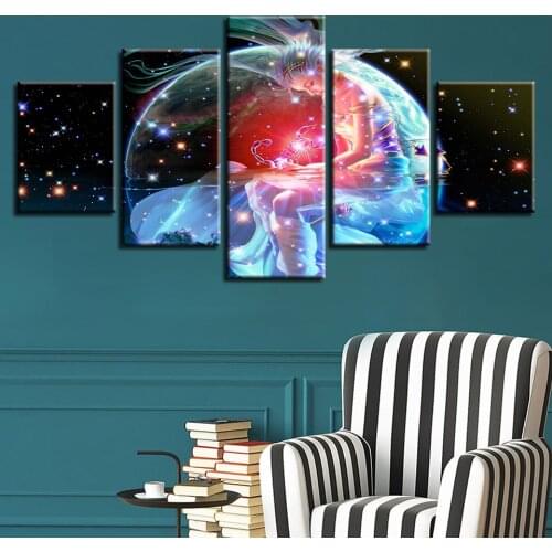 5D DIY Embroidery Diamond Picture Abstract Home Decor 5 Pcs Painting Scorpio Astrological Full Round Drill Cross Stitch Wall Art