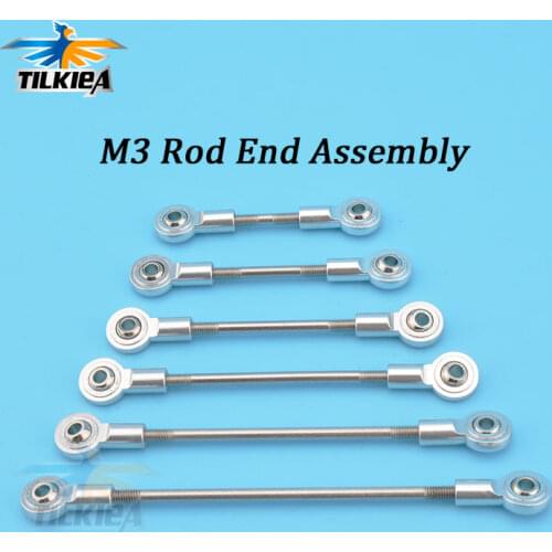 Aluminum M3 Silver Link Rod End Ball Joint Metal Tie Rod End Assembly High Precision