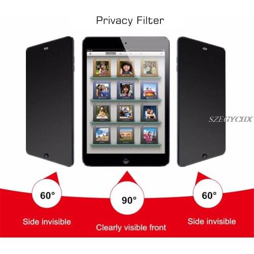 SZEGYCHX 9.7" PET materia 180 Privacy Filter Screen Anti-glare Tablet PC Protector Filter Film For iPad 2 3 4 (191x1248mm)