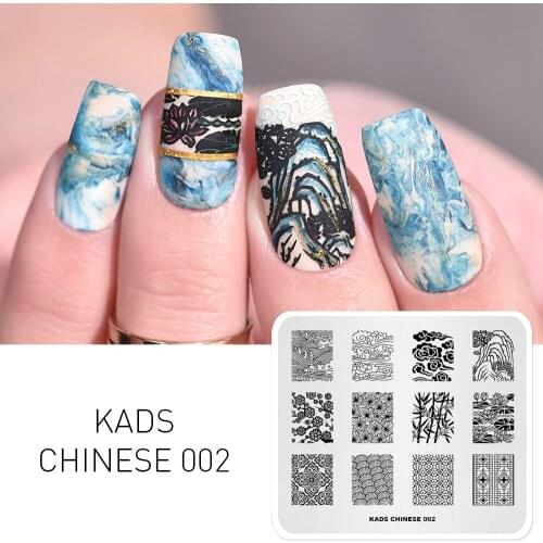 AriesLibra Nail Art Stamp Template Chinese Flavor Flowers Design Image Nail Stamping Plates Stamping Manicure Tools