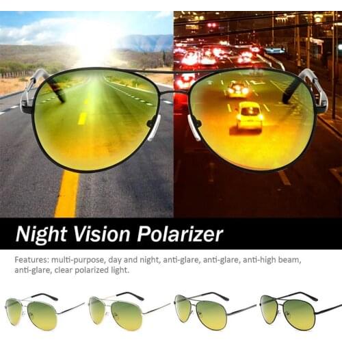 Car Sunglass Polarizatio Metal Polaroid Sunglasses Adjustable Night Vision Lightweight Sports Driving Fishing Goggles