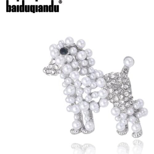 Baiduqiandu Brand new arrival simulated pearl sheep animal brooches for women or kids
