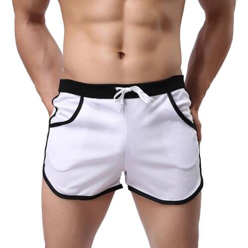 Boxers Men Color Block Summer Sports Gym Drawstring Shorts Beach Pants Swimming Trunks Mens Clothing 2021