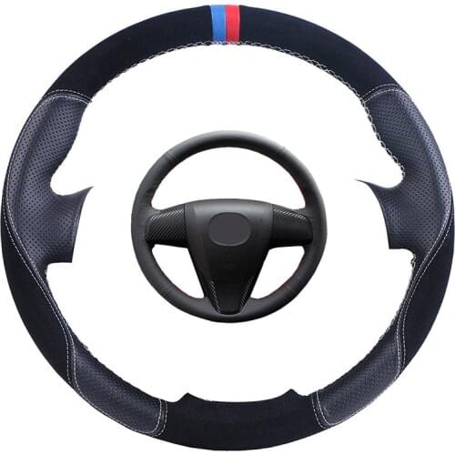 Car Steering Wheel Cover For Mazda 3 Axela 2008-2013 Mazda CX-7 CX7 2010-2016 Mazda 5 2011-2013 Leather Steering Braid