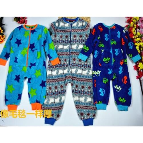Baby onesies 100% cotton autumn and winter childrens color cotton thick warm romper newborn clothes