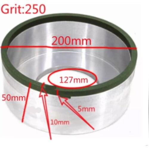 Diameter 200mm, aperture 127mm thickness 50mm, sand width 10x5mm 150Grit CBN