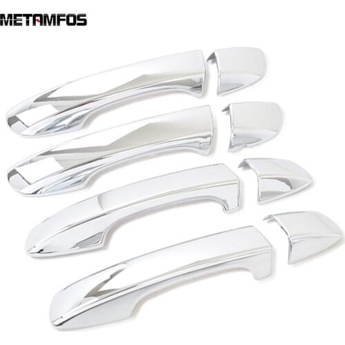 For Volkswagen T-Cross 2018 2019 2020 Chrome Door Handle Catch Cap Cover Trim Sticker Exterior Decorate Accessories Car Styling