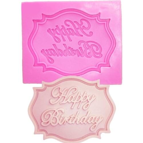 Happy Birthday Letter form silicone mold chocolate fondant cake decoration Tools mould