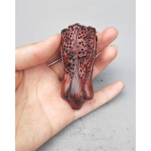 China Wood Carving Cabbage Small Statue