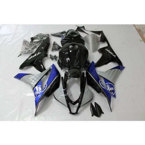 Free windscreen New Injection mold ABS Fairing kit for honda cbr600rr 2007 2008 CBR600RR 2007 2008fairings set blue black