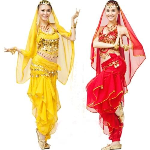 Coin Belly Dance Costumes Stage Performance Belly Dancing Tribal Gypsy Bollywood Costume Indian Bellydance Dress Belly Dance Set