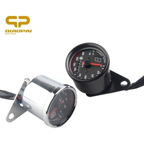 Motorcycle Speedometer Cafe Racer Modified Tachometer Fuel Gauge12V LED Indicator 0-160 km/u Instrument For Honda CG125 GN125
