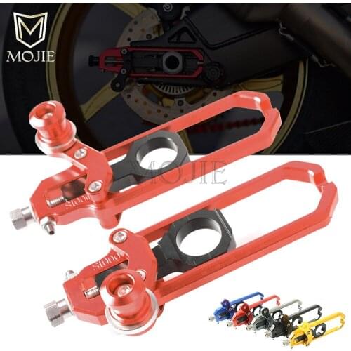 Motorcycle Rear Axle Spindle Chain Adjuster Blocks With Spool Sliders For BMW HP4 2012-2014 S1000R 2014-2015 S1000RR 2009-2016