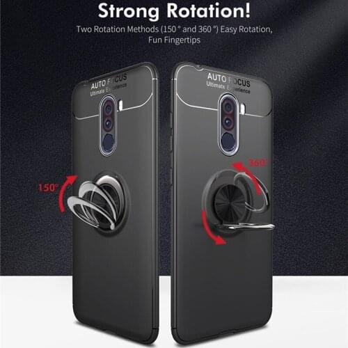 Finger Ring Holder Soft Silicone case for Xiaomi Mi A2 Lite Max 3 A1 8 SE Poco F1 phone case for Redmi 6 6A S2 Note 4X 5A prime