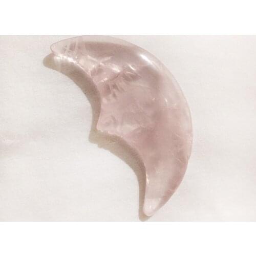 Natural Rose Quartz Moon Smiling Face Pendant Fusion quartz Crystal Moon God Mascot Healing Crystal Stone Home Decoration